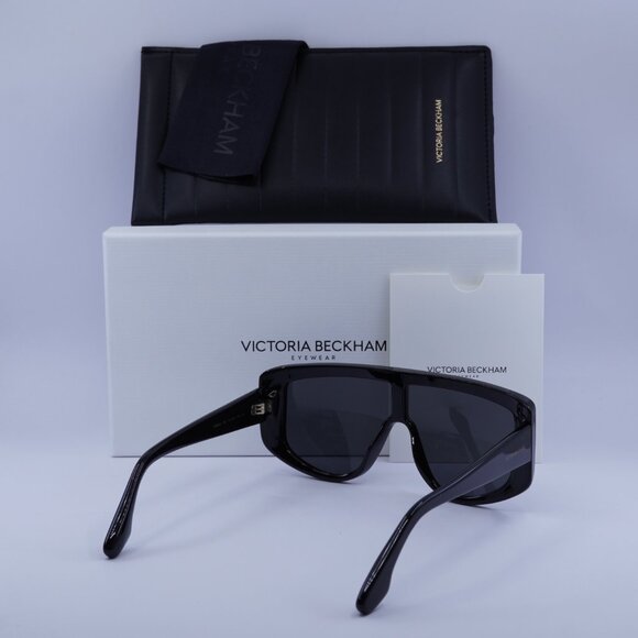Victoria Beckham VB664S 001 Shield Sunglasses – Black/Dark Grey main image 4